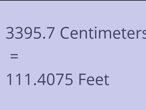 3395.7 CM TO FEET
