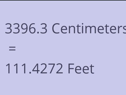 3396.3 CM TO FEET