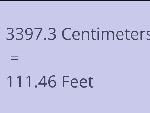 3397.3 CM TO FEET