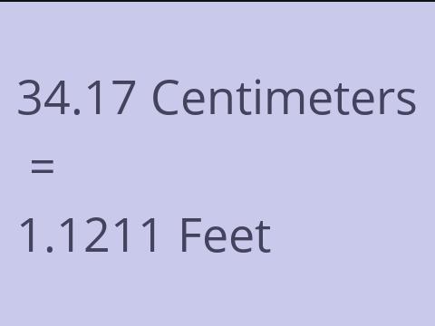 34.17 CM TO FEET