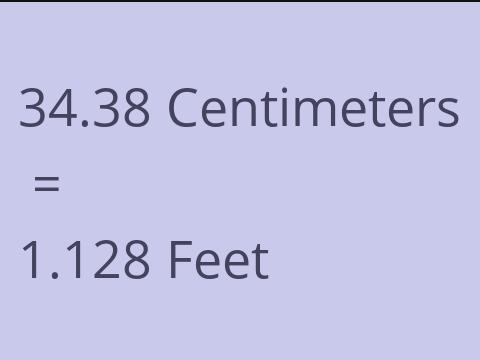 34.38 CM TO FEET