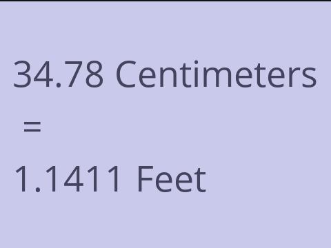 34.78 CM TO FEET