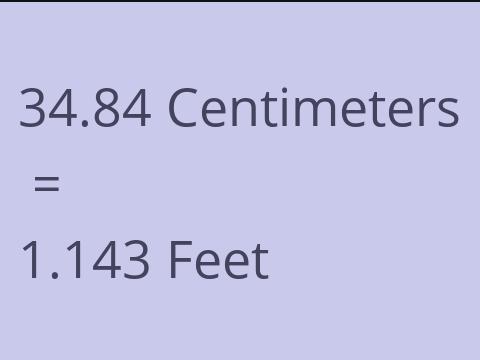 34.84 CM TO FEET