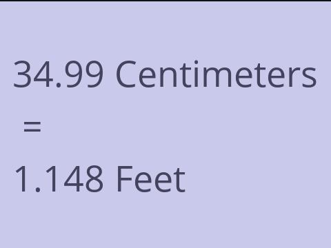 34.99 CM TO FEET