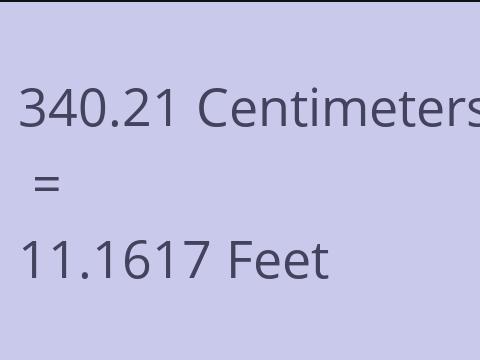 340.21 CM TO FEET