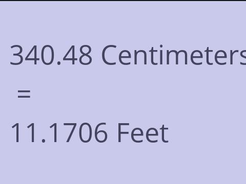 340.48 CM TO FEET