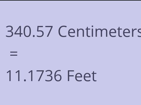 340.57 CM TO FEET