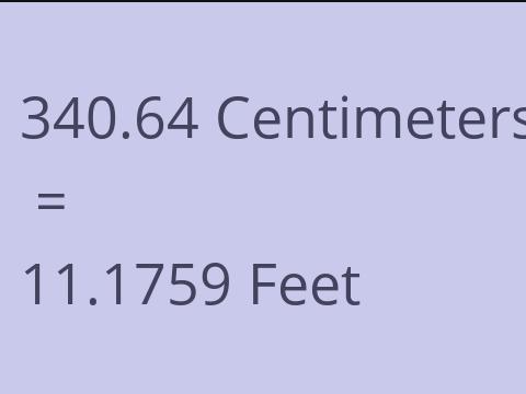 340.64 CM TO FEET