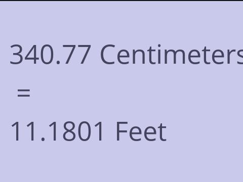 340.77 CM TO FEET