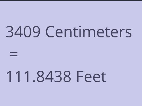 3409 CM TO FEET