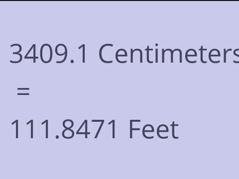 3409.1 CM TO FEET