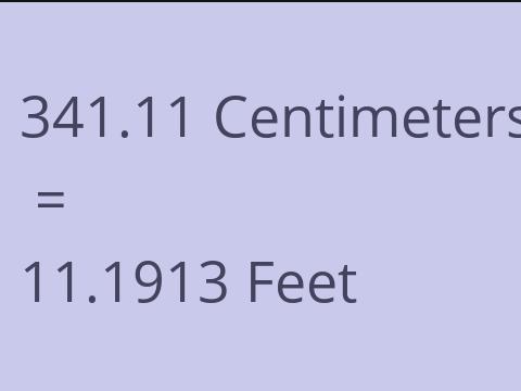 341.11 CM TO FEET