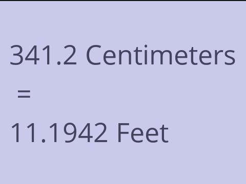 341.2 CM TO FEET