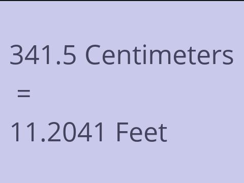 341.5 CM TO FEET