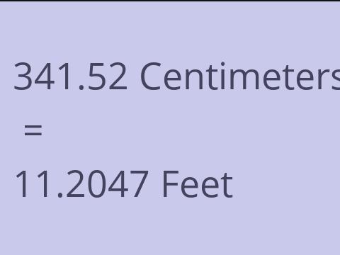 341.52 CM TO FEET