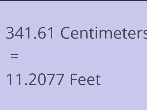 341.61 CM TO FEET