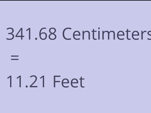 341.68 CM TO FEET