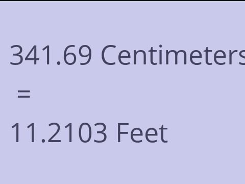 341.69 CM TO FEET