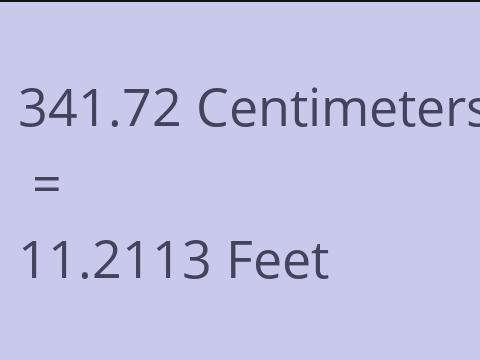 341.72 CM TO FEET