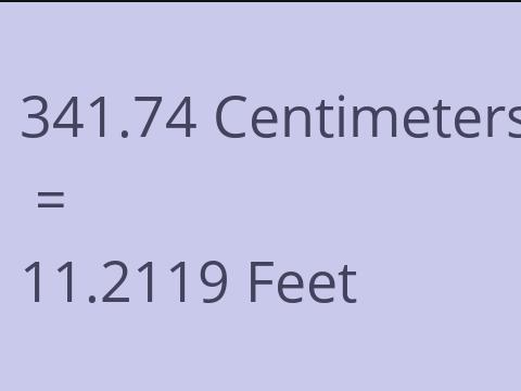 341.74 CM TO FEET