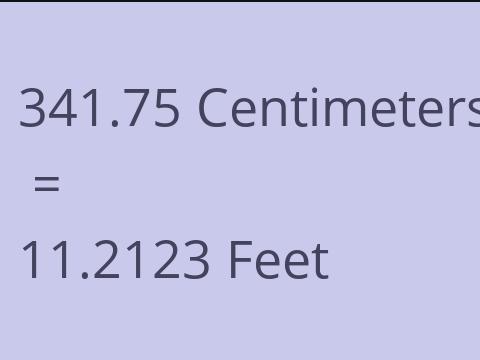 341.75 CM TO FEET