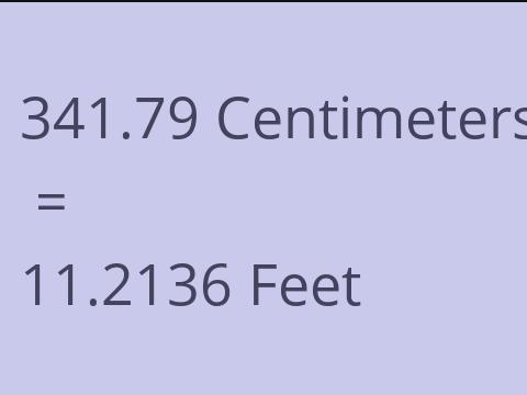 341.79 CM TO FEET