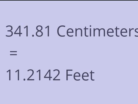 341.81 CM TO FEET