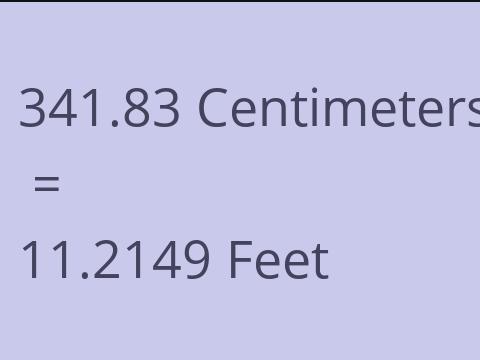 341.83 CM TO FEET