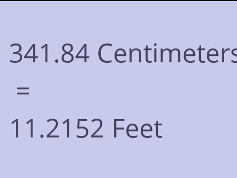 341.84 CM TO FEET