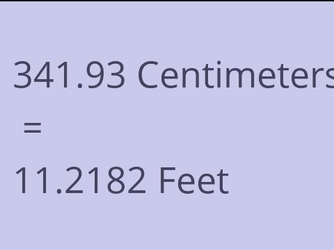 341.93 CM TO FEET