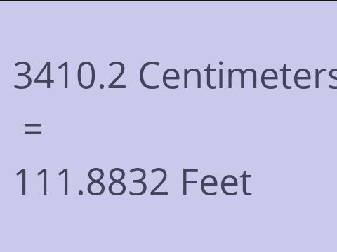 3410.2 CM TO FEET