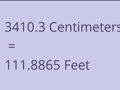 3410.3 CM TO FEET