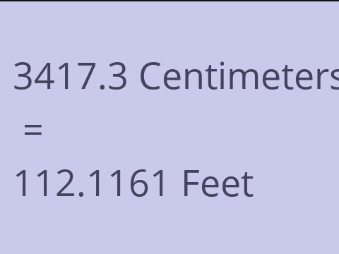 3417.3 CM TO FEET