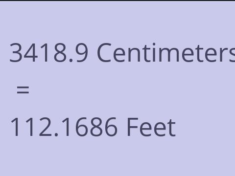 3418.9 CM TO FEET