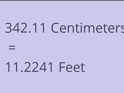 342.11 CM TO FEET