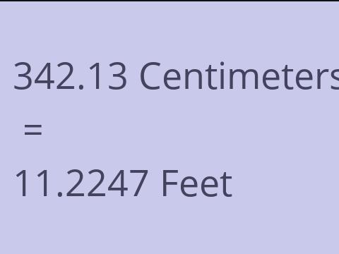 342.13 CM TO FEET