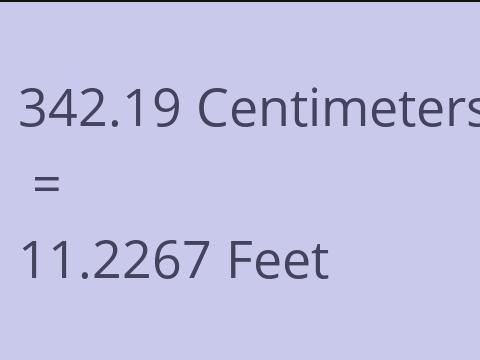 342.19 CM TO FEET