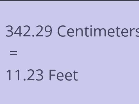 342.29 CM TO FEET