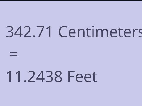 342.71 CM TO FEET