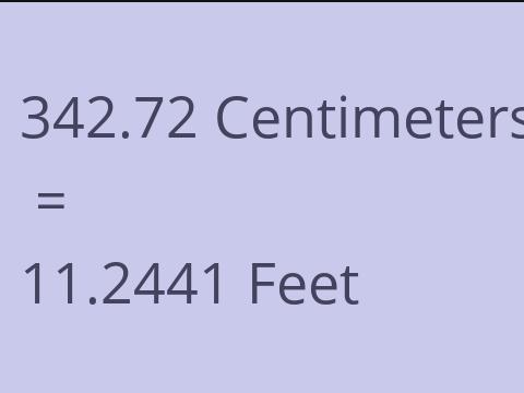 342.72 CM TO FEET