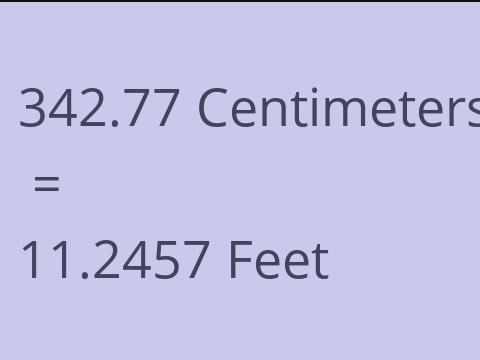 342.77 CM TO FEET