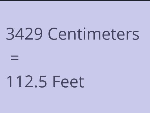 3429 CM TO FEET