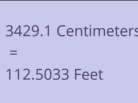 3429.1 CM TO FEET
