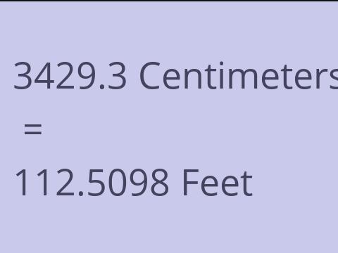 3429.3 CM TO FEET