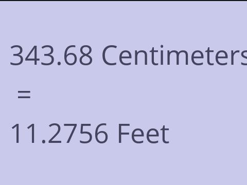 343.68 CM TO FEET