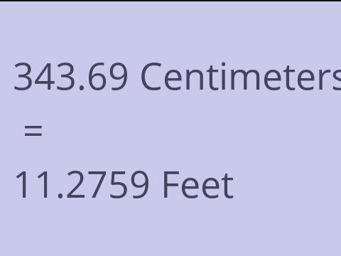 343.69 CM TO FEET