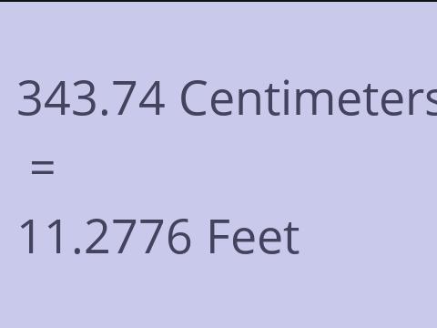 343.74 CM TO FEET