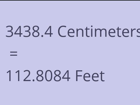 3438.4 CM TO FEET