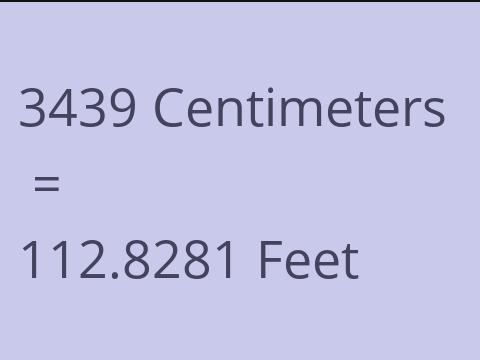 3439 CM TO FEET