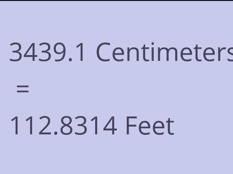 3439.1 CM TO FEET